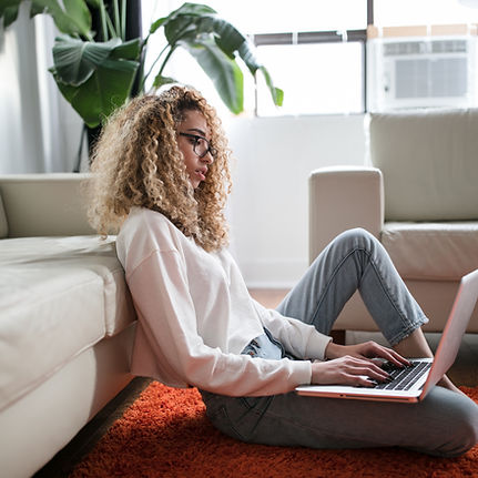 ADAM 4 Artists Music Blog Contact List beautiful woman on laptop researching music blogs
