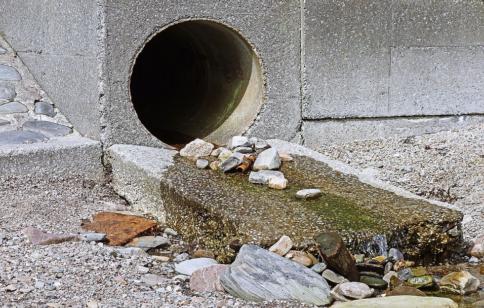 Demex Marine laying underground drain pipes