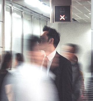 People walking in Hong Kong