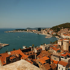 flying over split