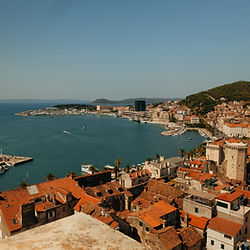 flying over split