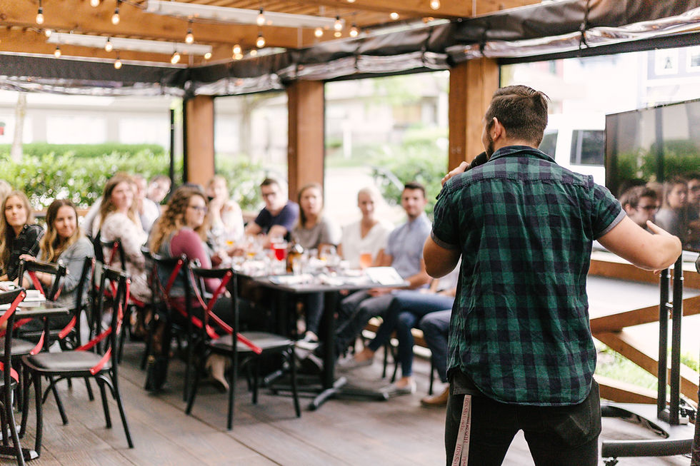 SaaS startup founder pitching idea