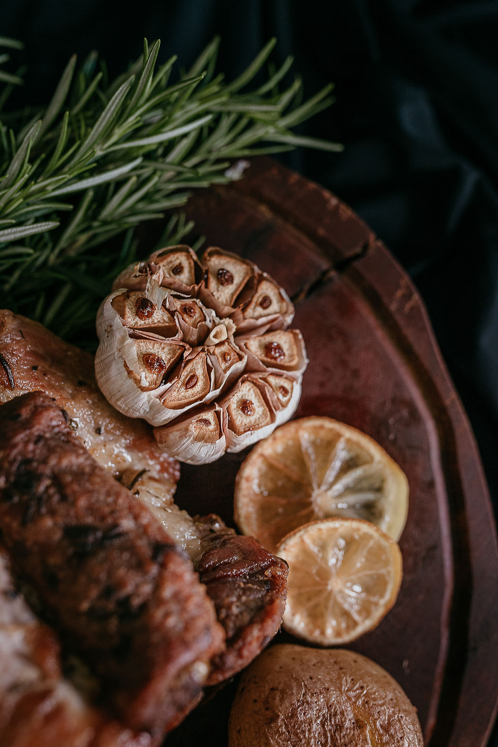 Roasted garlic bulbs