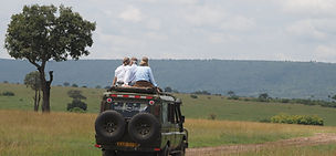 Safari vehicle during game drive experience on a fly-in safari from Zanzibar