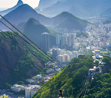 Brazilian city from a cable car