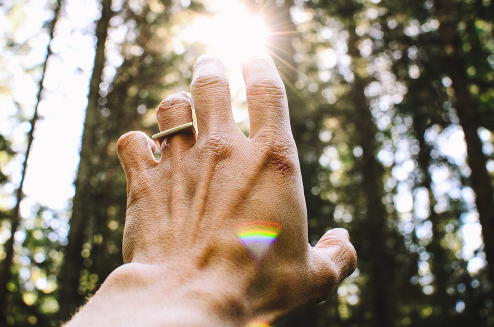 hand reaching out for the sky