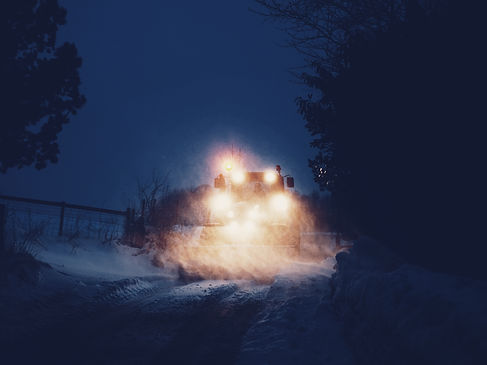 Snow Plow Cleaning Snow