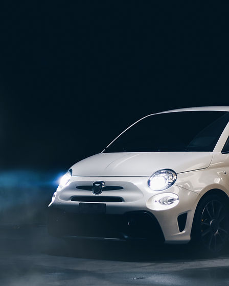 Fiat 500 Abarth White Car