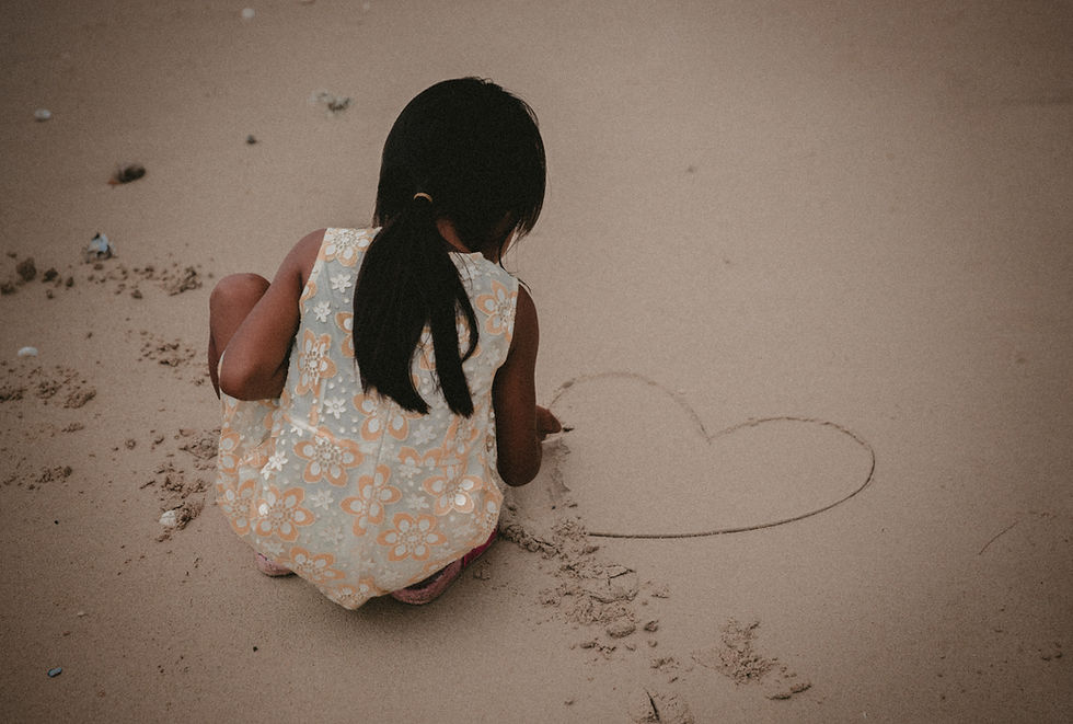 Kind am Strand