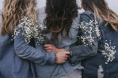 female friends hugging