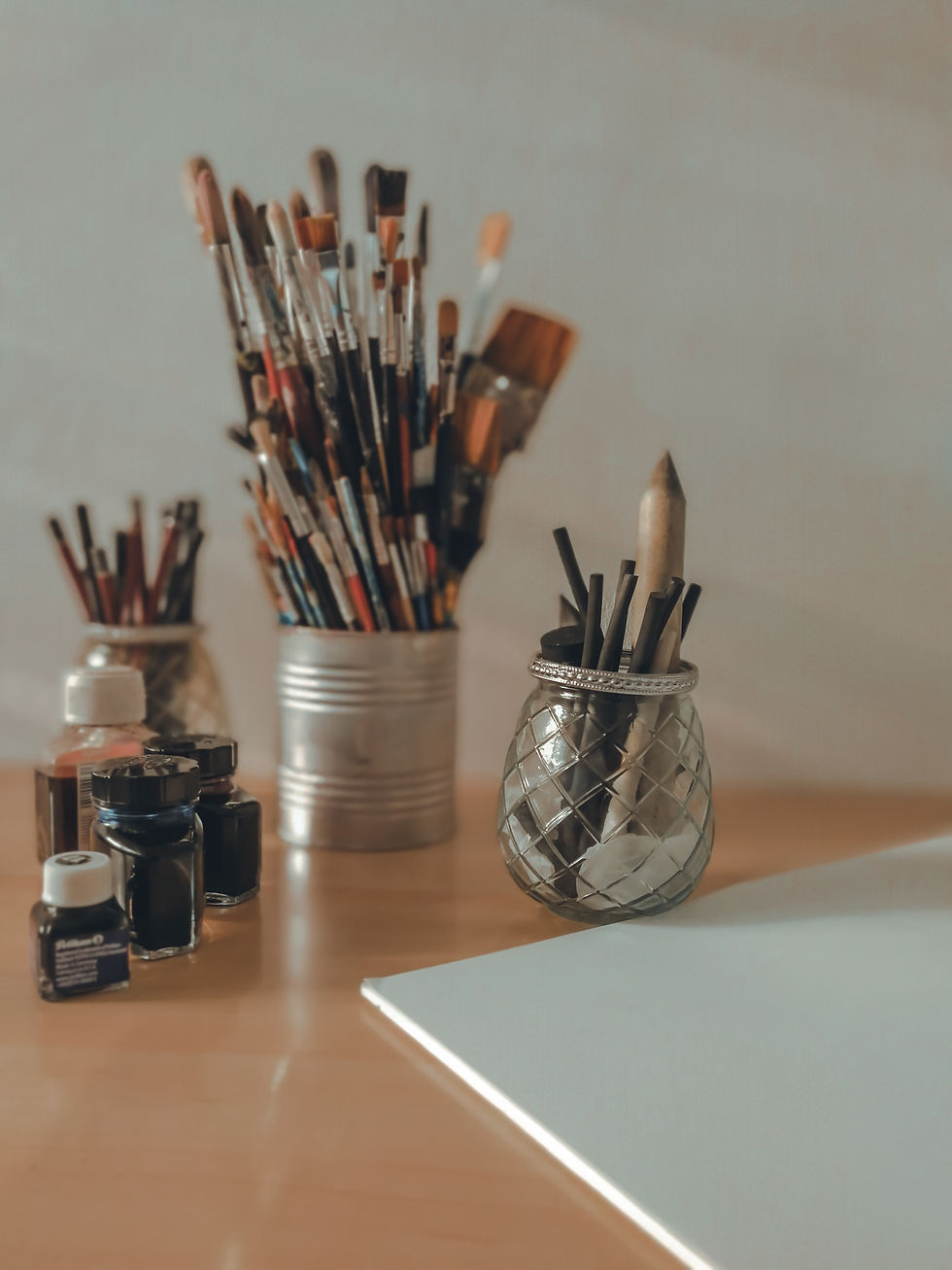 brushes in a jar