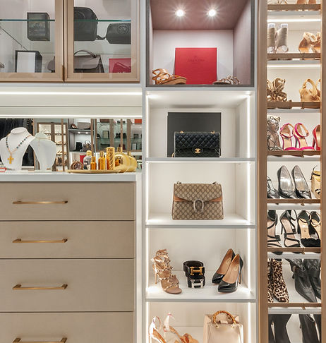 Built in closet organization solution
