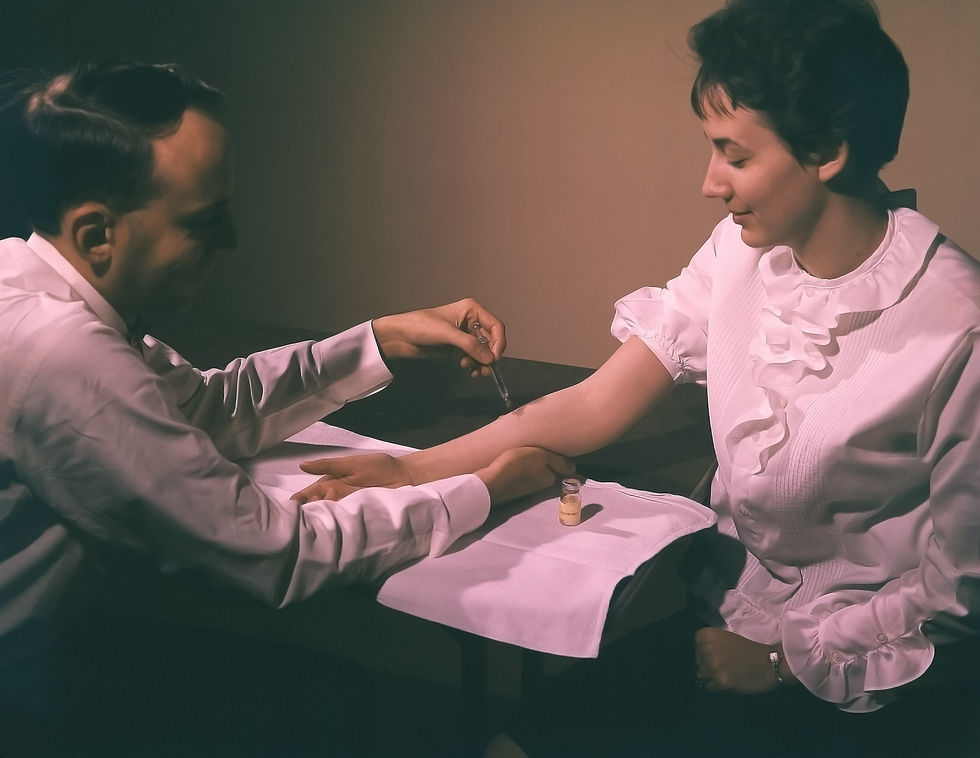 doctor intecting patient