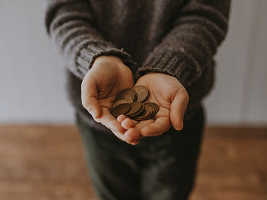 Hands saving money