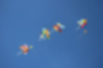 Balloons floating away in the sky