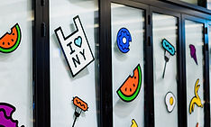 Windows with Graphic Film Image by Dan Gold