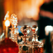 dark and moody crystal perfume bottles