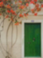 Une porte verte