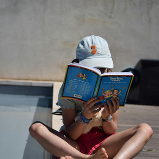 child reading a book