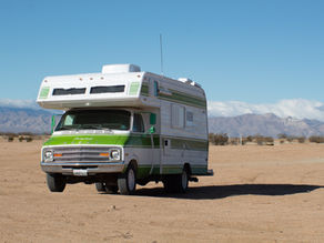 RV in a dessert