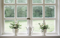 Clean white panelled windows