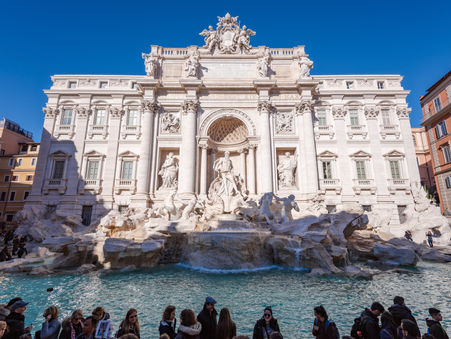 A exuberante fonte dos desejos em Roma