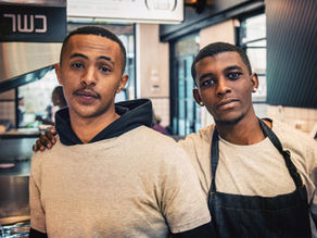 Two young people on work experience 