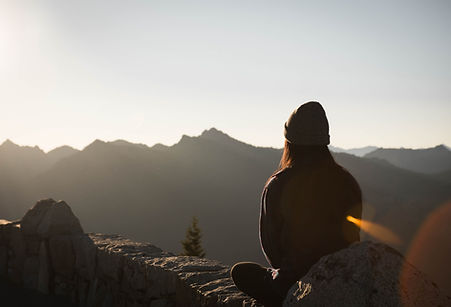 Women looking out over mountain tops