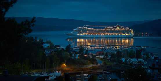 Cruise Ship night time