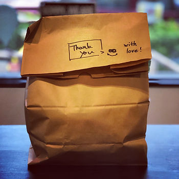 New life christian church thank you brown paper bag