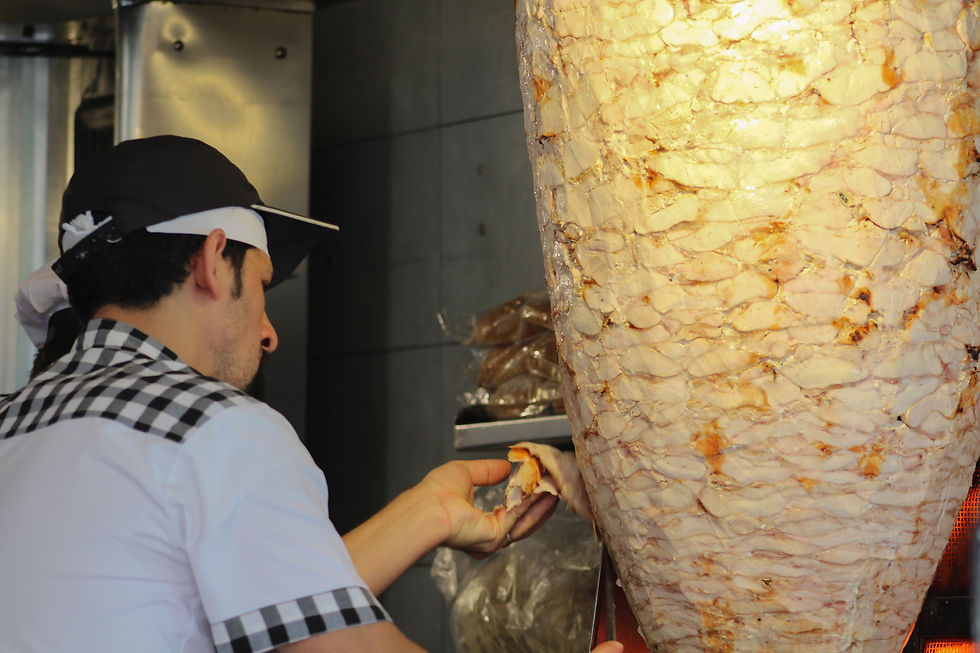 Gyro Meat being shaved