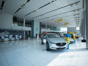 A dealership showroom