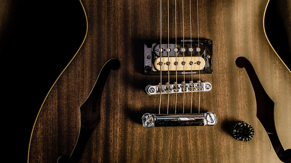 A beautiful wooden guitar