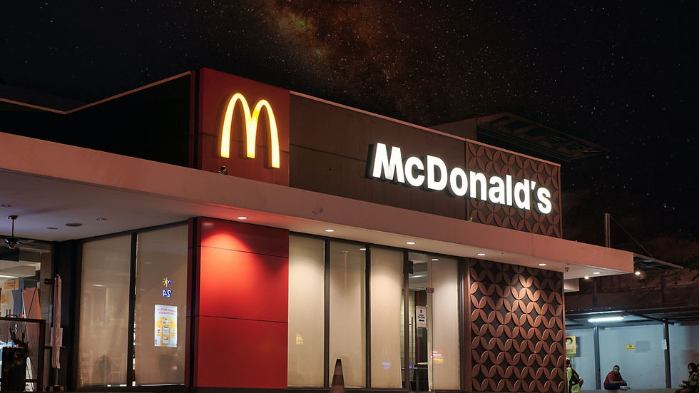 Photo of the outside of a McDonald's at night | Trademark, Copyright, Patent Law | Top Rated Attorney in New York | Manhattan | TCP Law