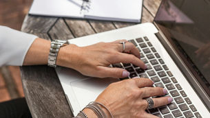 woman on laptop
