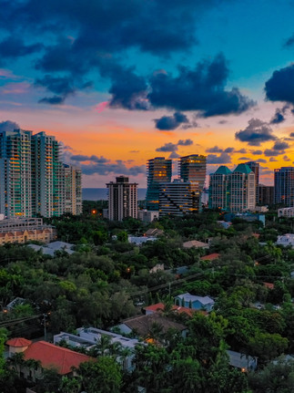 Sunset Over Coconut Grove Miami