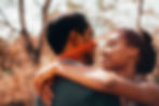 man and woman embracing