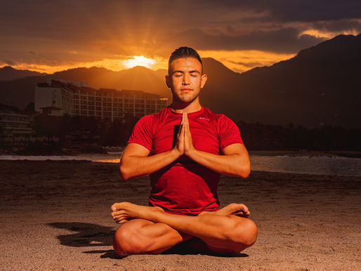 A man meditating