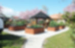 Wide angle view of a well-maintained community park