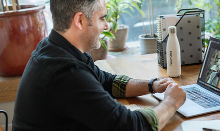 man in online counselling