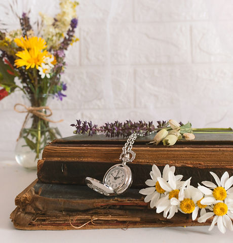 Wooden Urn and Funeral Flowers