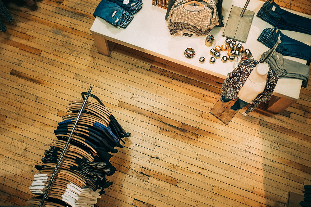 clothing store top view