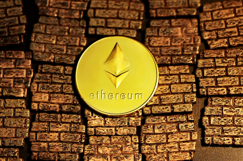 Golden Ethereum logo representing the recent net outflows in newly launched Ethereum ETFs.