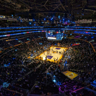 Interior of the Los Angeles Lakers' arena, illustrating the franchise at the center of a record-setting sports ownership transaction.