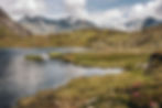 Alpine lake in the Swiss Alps