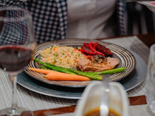 Dinner plate of food