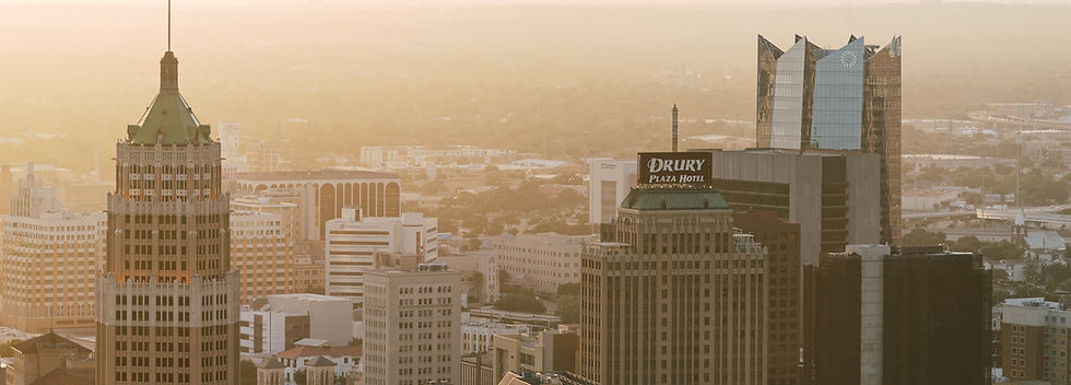 San Antonio, TX skyline with skyscrapers