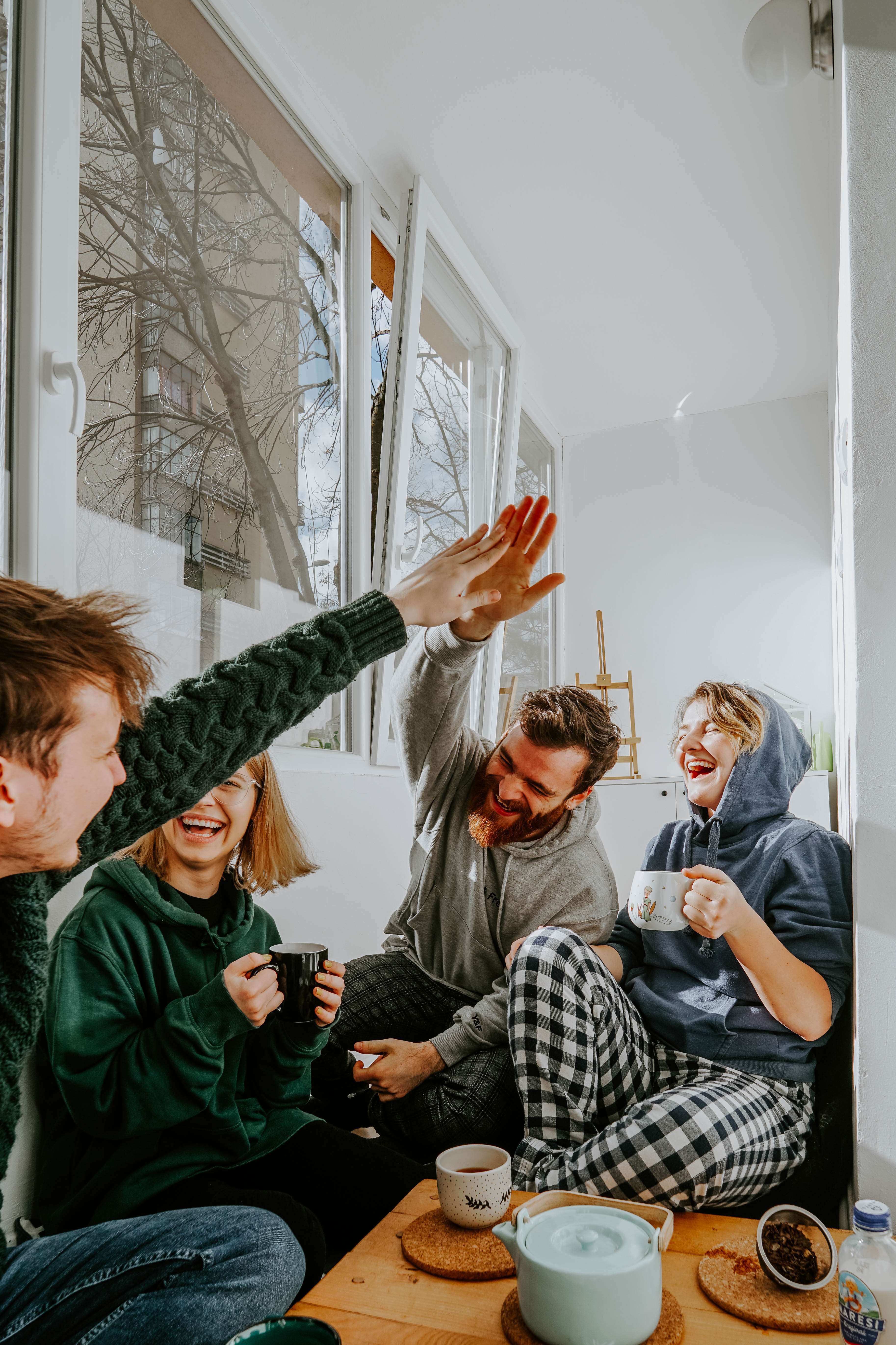 A serene indoor setting for shared connection and growth.
