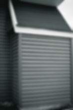 Closeup of gray siding