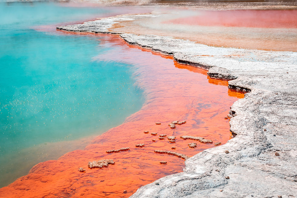 A picture of a pool at Yellowstone National Park